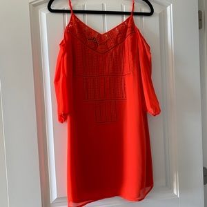 Bebe off-the-shoulder dress